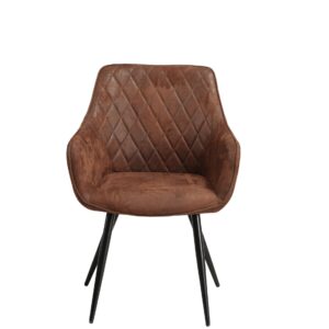 Kitchen and Living Room Fabric Chair In Brown Color with ELLI´S Foot